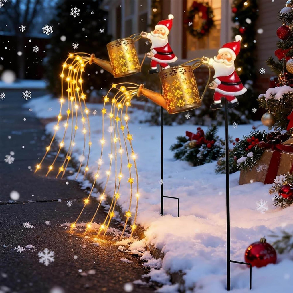 Christmas Solar Kettle Lights Garden Lawn Decorative Lights, Santa Claus Lantern