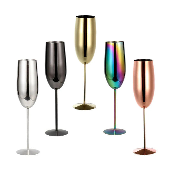 Champagne Cocktail Glasses Goblet Wine Cup 304 Stainless Steel 280ml Bar Pub