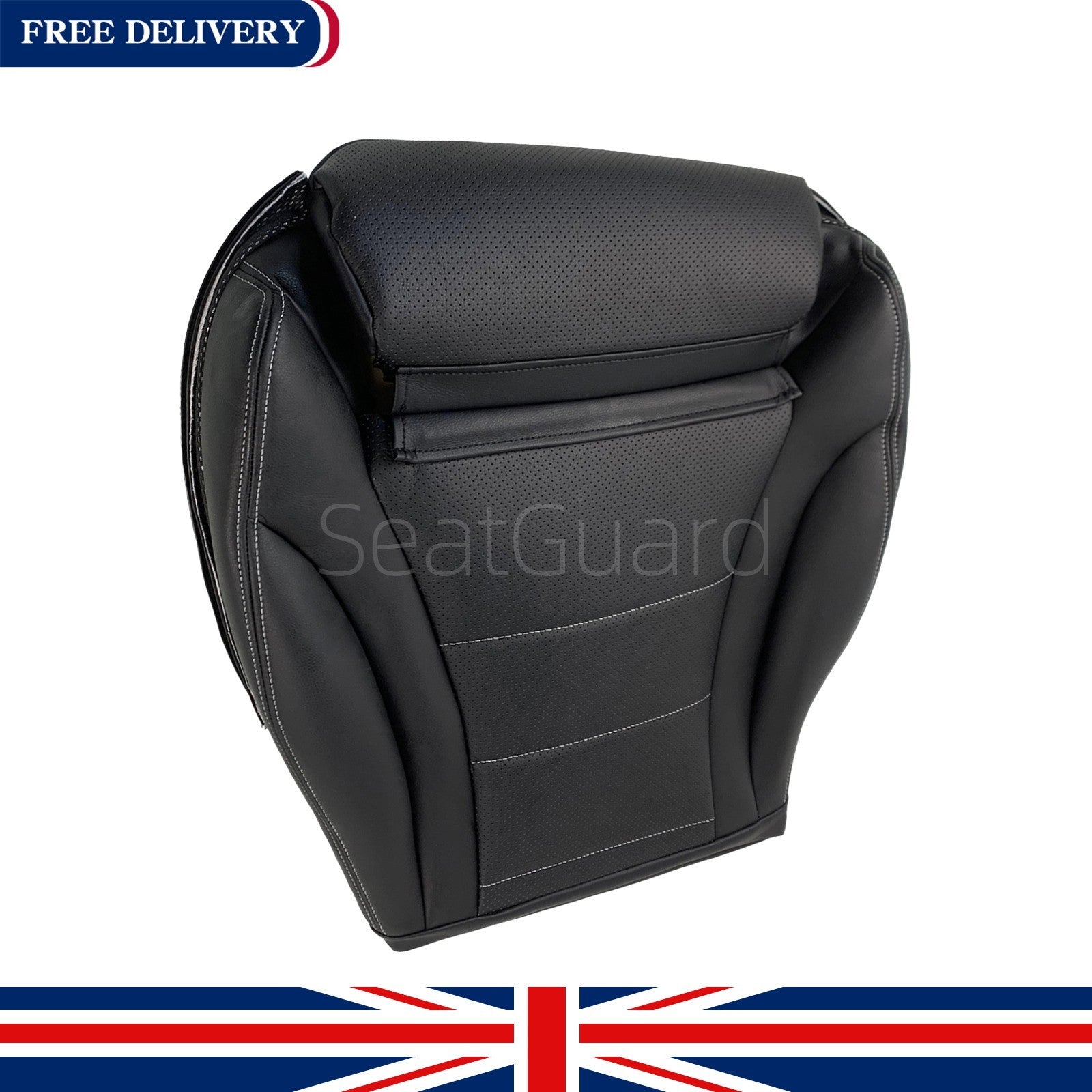 2015-2022 For Mercedes-Benz GLC Driver Bottom Seat Cover X253 C253 LEATHER BLACK