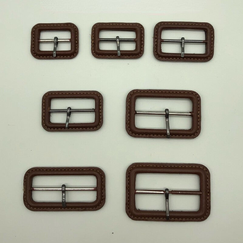 2pcs Leather Square Buckles Single Prong for Jacket Belt Replacement DIY Craft