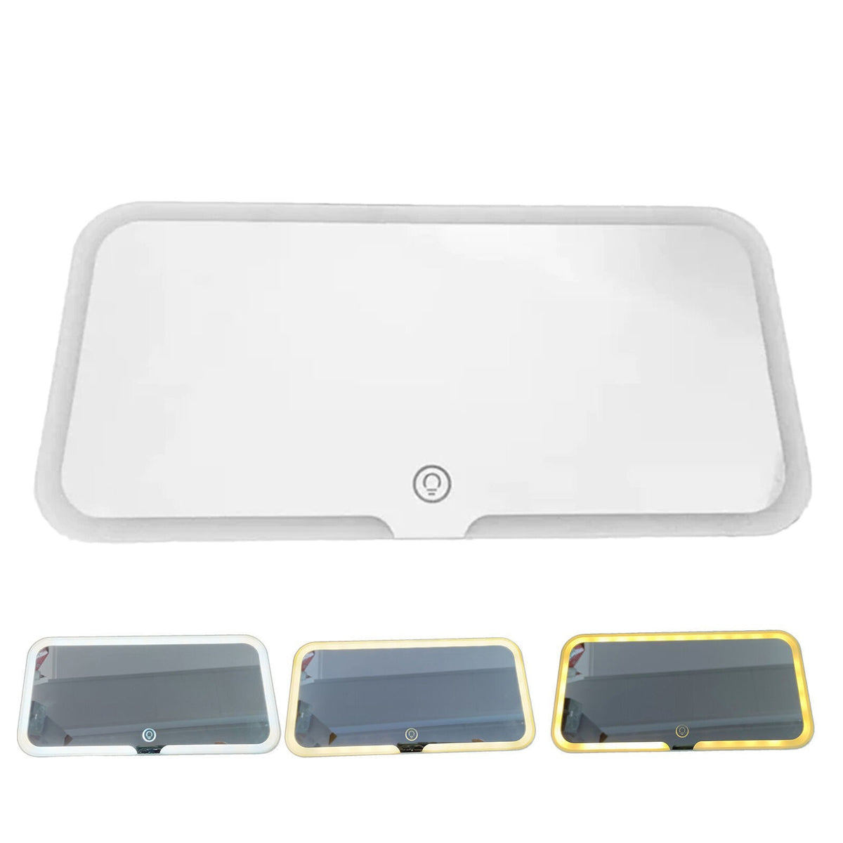 Car Interior Mirrors Sun Visor Plate LED HD Makeup Mirror for Girls Women