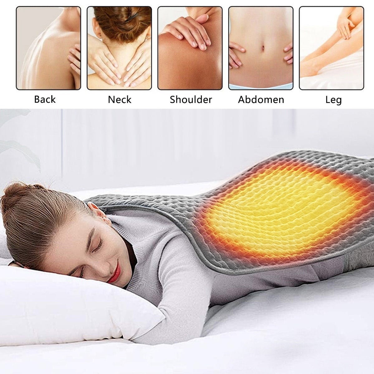 Heating pad Electric Heat Pad for Back Neck Shoulder Belly Pain Relief 40x80cm ~
