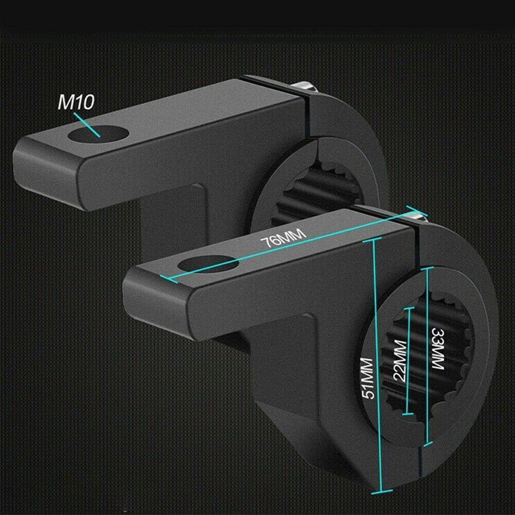 2x Motorcycle CNC Headlight Spot Lights Bracket Mount Fog Tube Clamp Holder