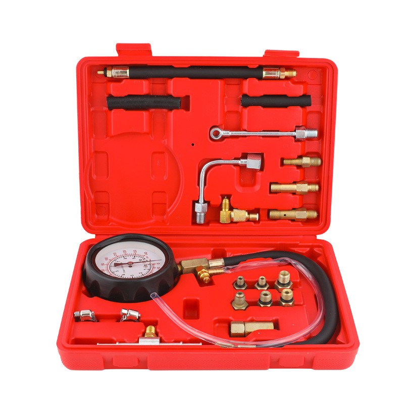 Universal Fuel Injection Gauge Pressure Tester Test Kit Oil Pressure Tester New