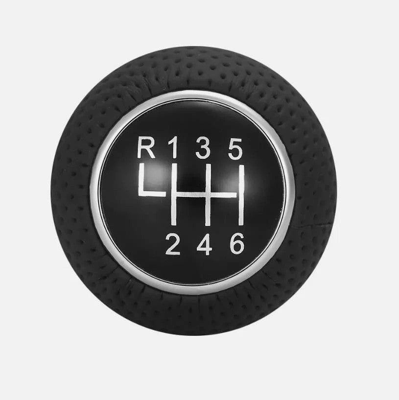 PU Leather Shift Knob Gear 6-Speed Manual Shifter Car Lever Stick BK 3 Adapt New