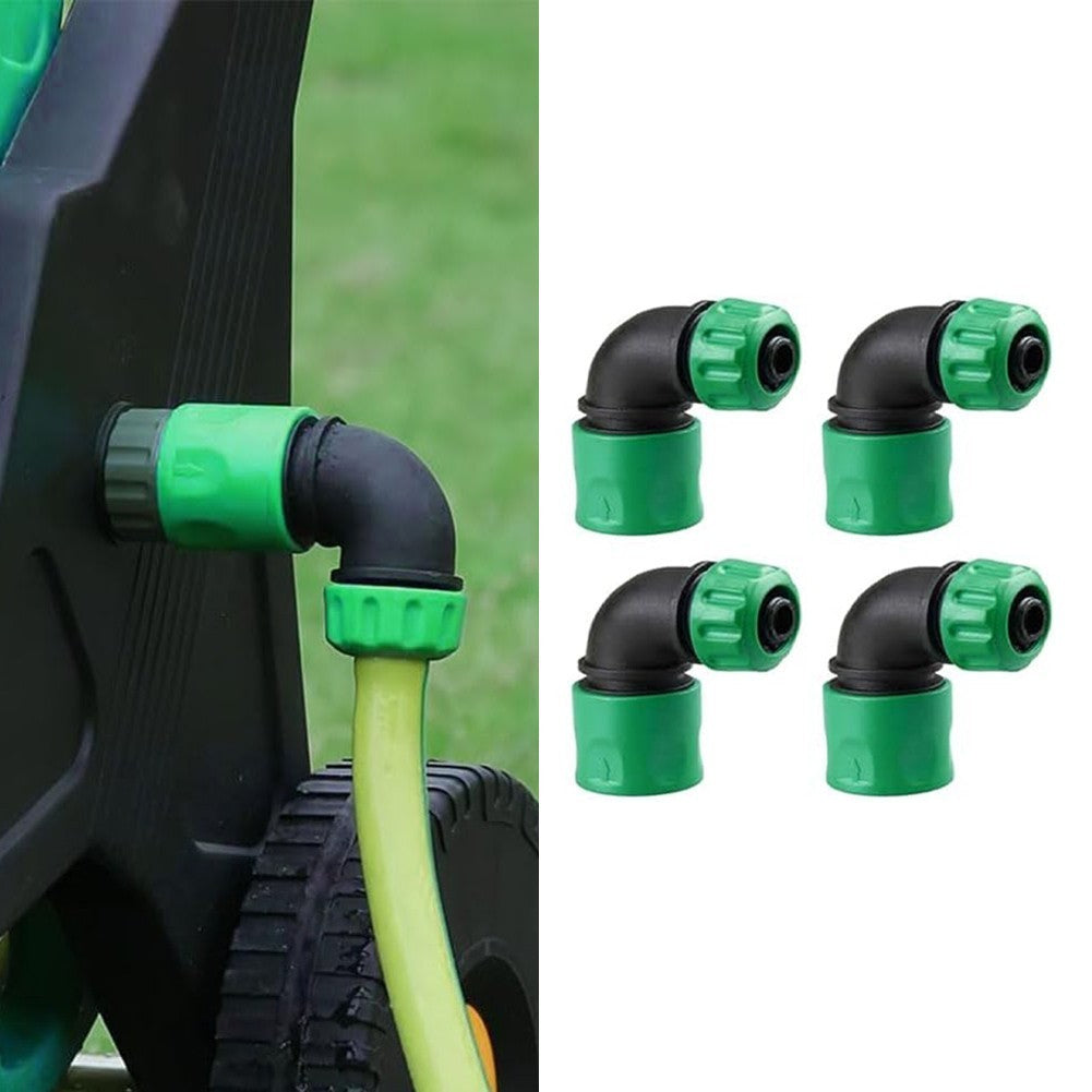 Garden Hose 90 Degree Coupling Connectors 4 pcs ABS for 1/2 inch Inner Diameter