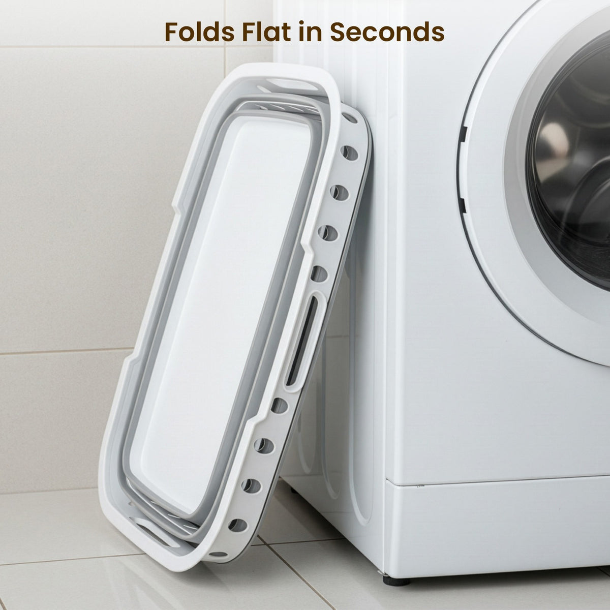 Large Capacity Foldable Laundry Basket with Standing Legs  Collapsible Hamper