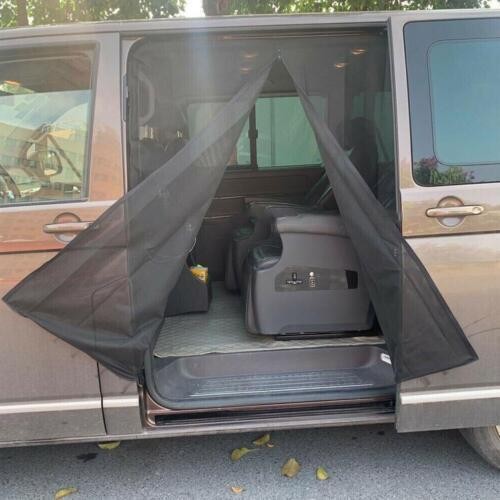 SLIDING DOOR BLACK MAGNETIC MOSQUITO FLY SCREEN NET FOR CAMPER SUV, MPV VAN
