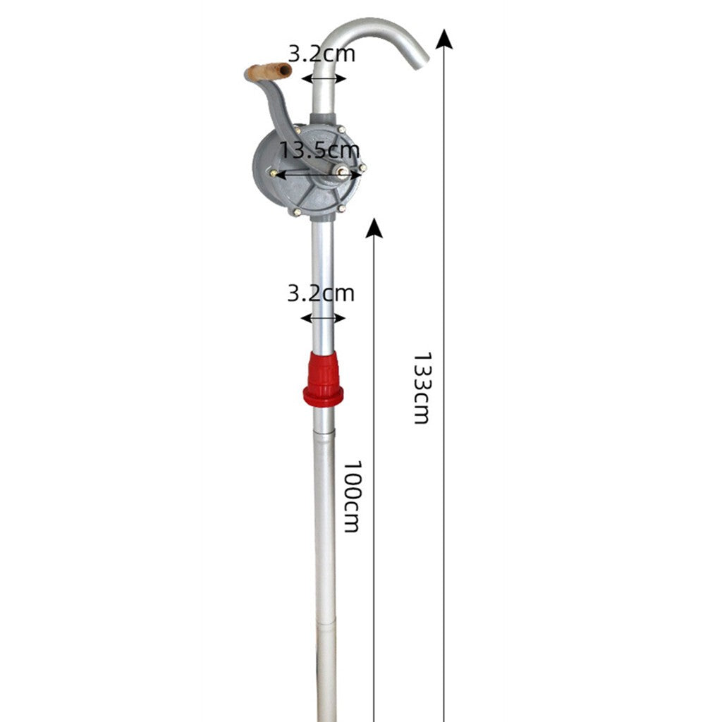 52" Rotary Barrel Syphon Hand Pump Self Priming Oil Diesel Fuel Transfer Drum