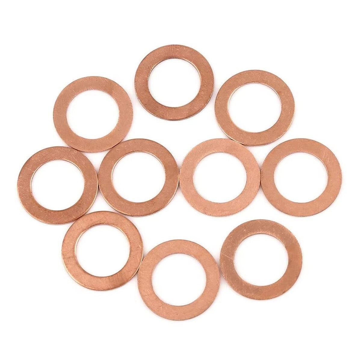 Car Engine Crush Washers Assorted Solid Copper 200PCS Set Box Seal Flat Ring