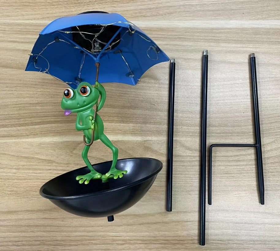 Solar Frog Statue Light Outdoor Garden Decoration LED Light  .*