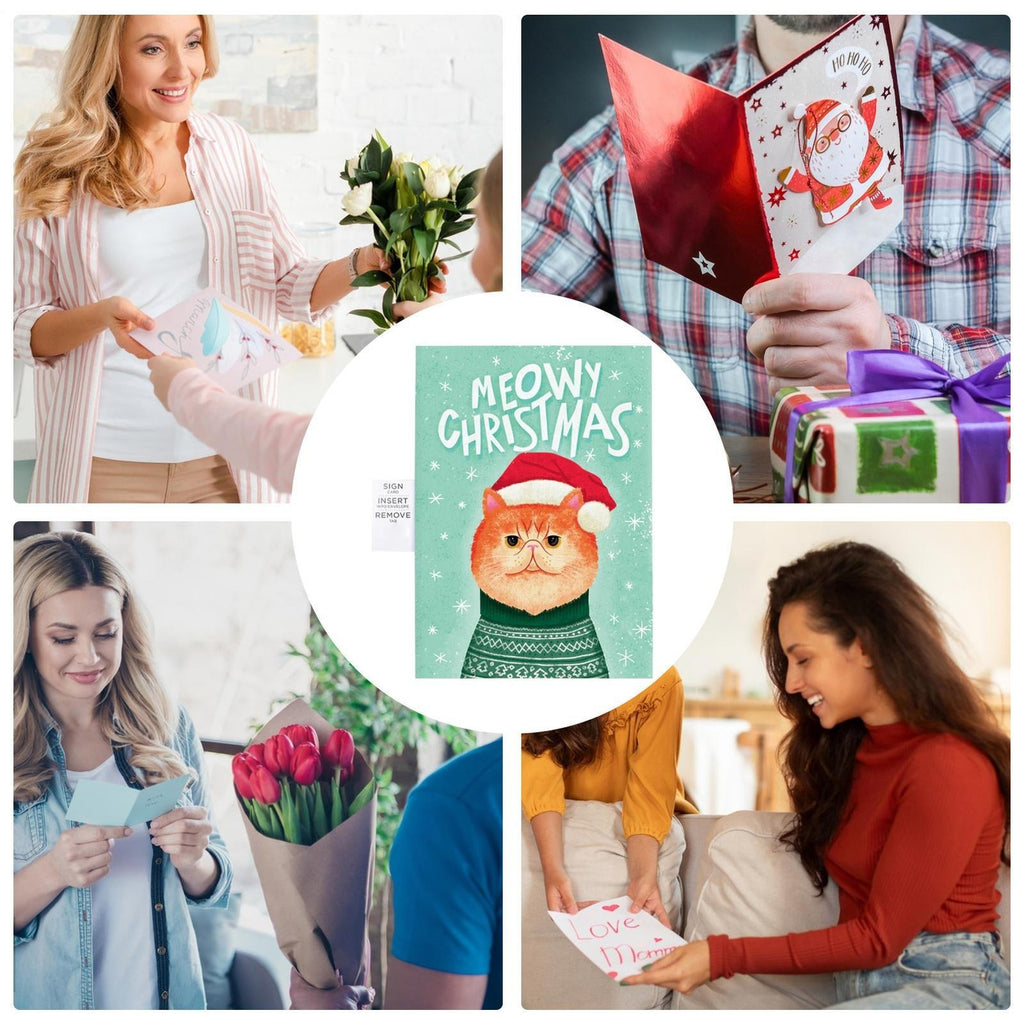Endless Meowy Christmas With Glitter Endless Meow Christmas Voice Greeting Card