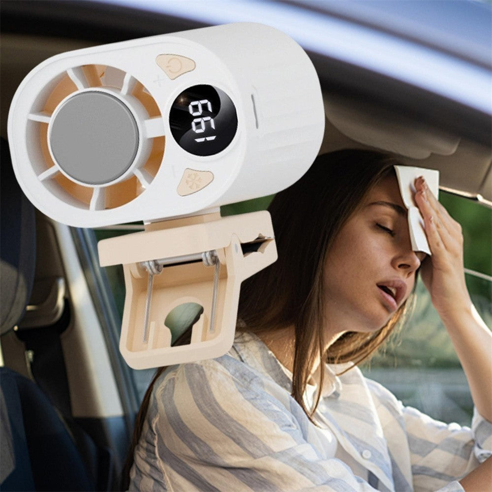 Ice Cold Clip-On Fan for Waist, Semiconductor Cooling with LED Display & USB.*
