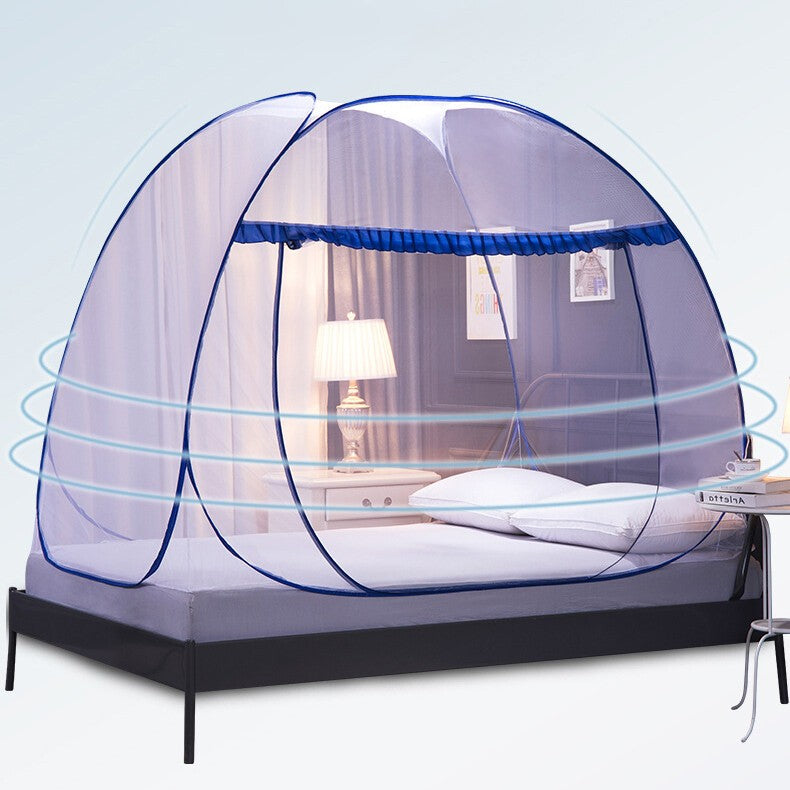 Portable Pop Up Bed Mosquito Net Tent w/ Bottom Insect Screen Canopy Folding UK