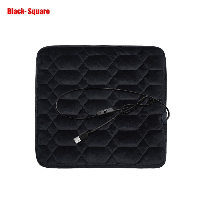Electric Heating Pad USB Heated Seat Cushion Warm Pad for Home Chair Car Seats
