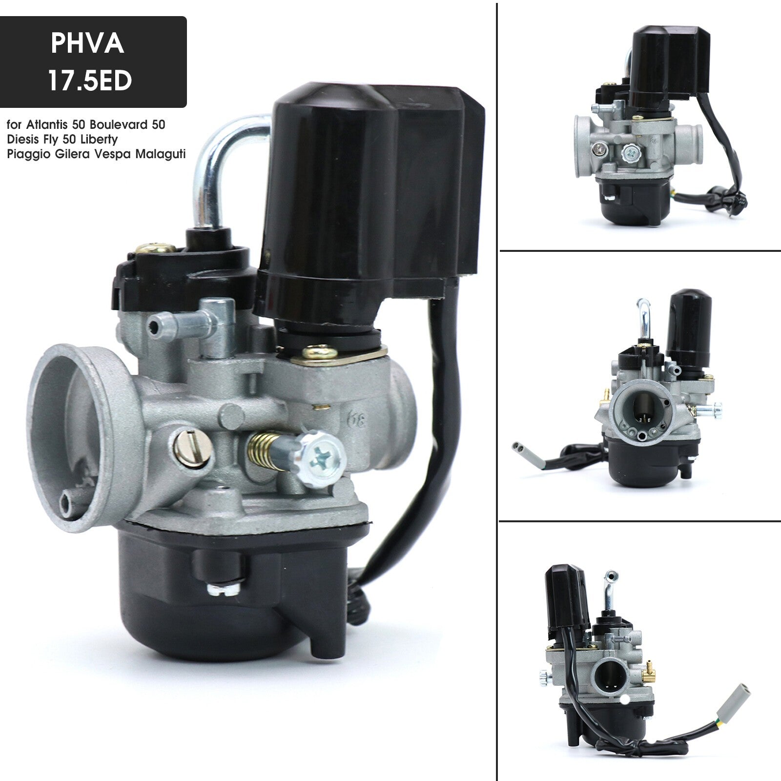 DELLORTO PHVA 17.5ED Carburetor 17.5mm 2 Stroke Carb for PIAGGIO VESPA 50cc