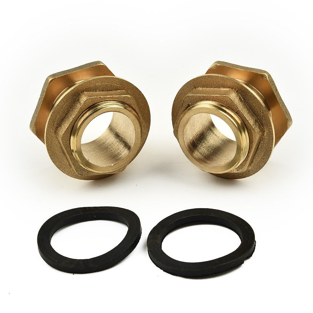2x Water Butt Water And Connector Brass Bib Tap With Click Lock Fitting