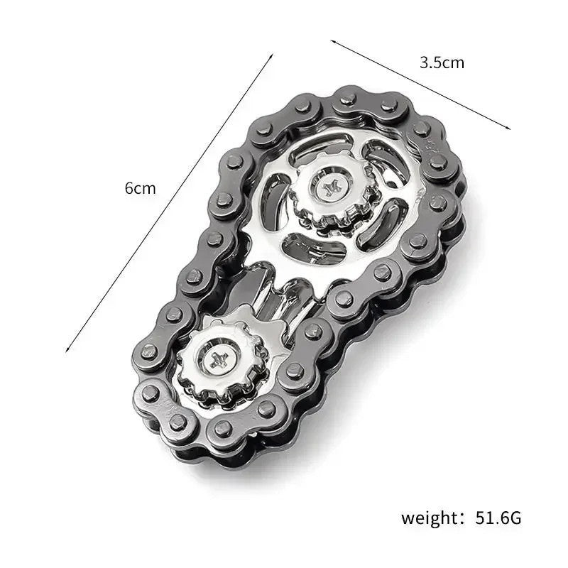 1X Fidget Roller Bike Chain Finger Toy Stress Anxiety Relief Chain Hand Roller