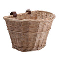 Bike Front D-Shaped Handlebar Basket Wicker Woven Tool Storage Handle Beige