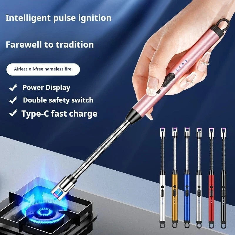 Candle Lighter Electric Long Reach Fire for Gas Hob Oven Cooker Camp Stove Gift