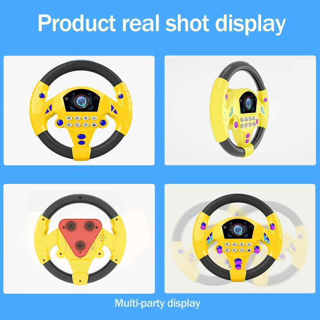 Toy Car Controller Kids Steering Wheel Toys Simulated Sound Driving Pretend Play
