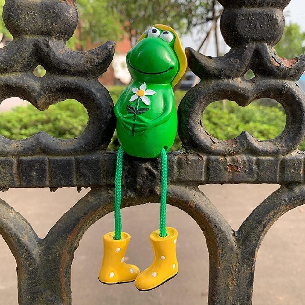 Set of 3 Outdoor Garden Ornaments Frog Sitting Toad Plant Pot Perchers
