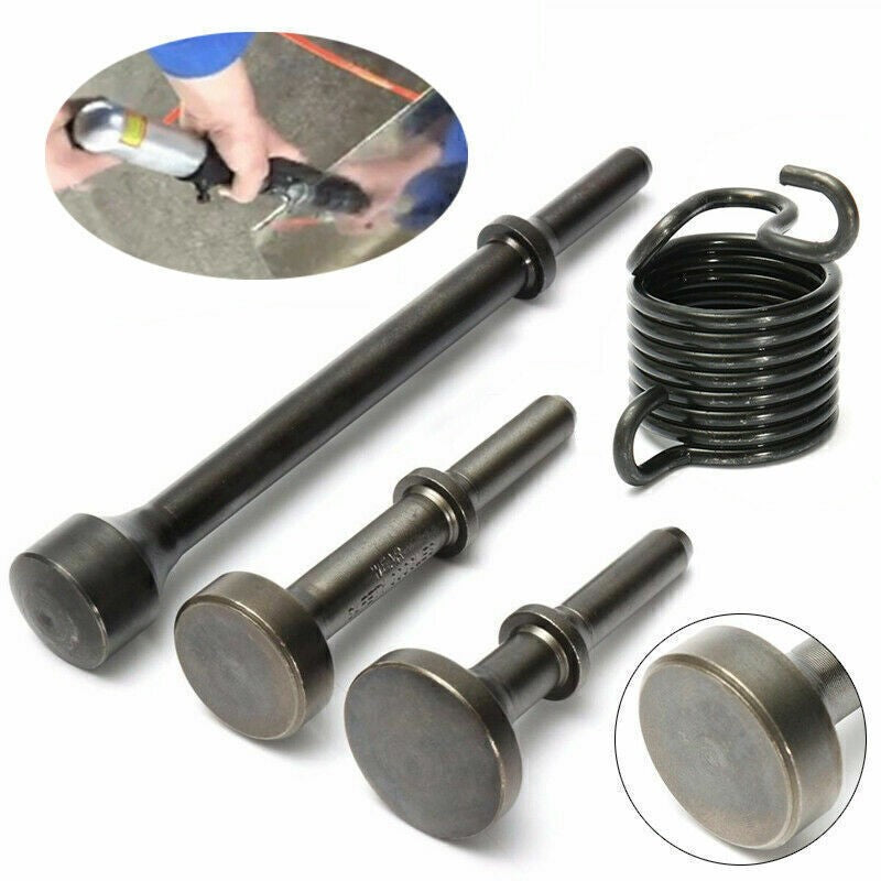 3Pcs Smoothing Pneumatic Air Hammer Impact Bits Set Tool Kit Chisel w/Spring