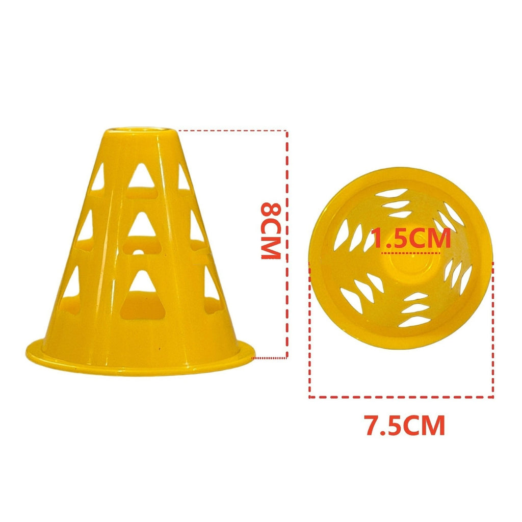 25 Pcs Portable Plastic Roller Skating Marker Cones for Agility Training