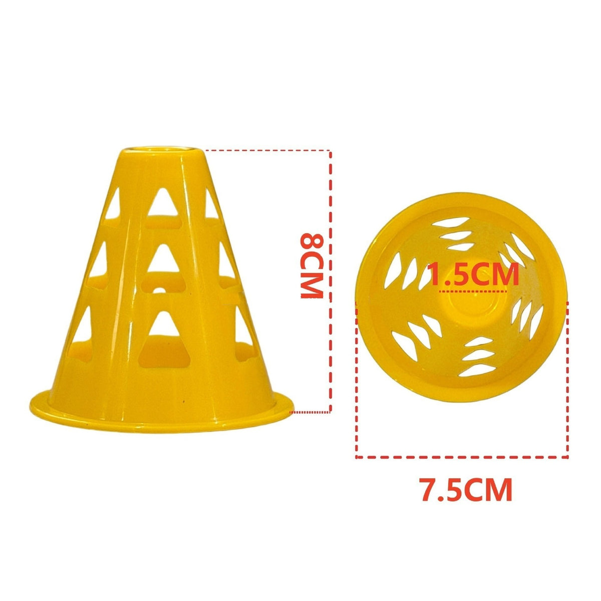 25 Pcs Portable Plastic Roller Skating Marker Cones for Agility Training