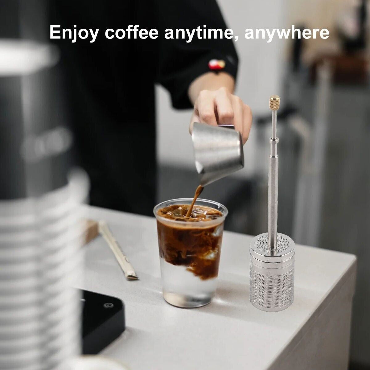 Stainless Steel French Coffee Tea Press Maker Portable Filter Reusable