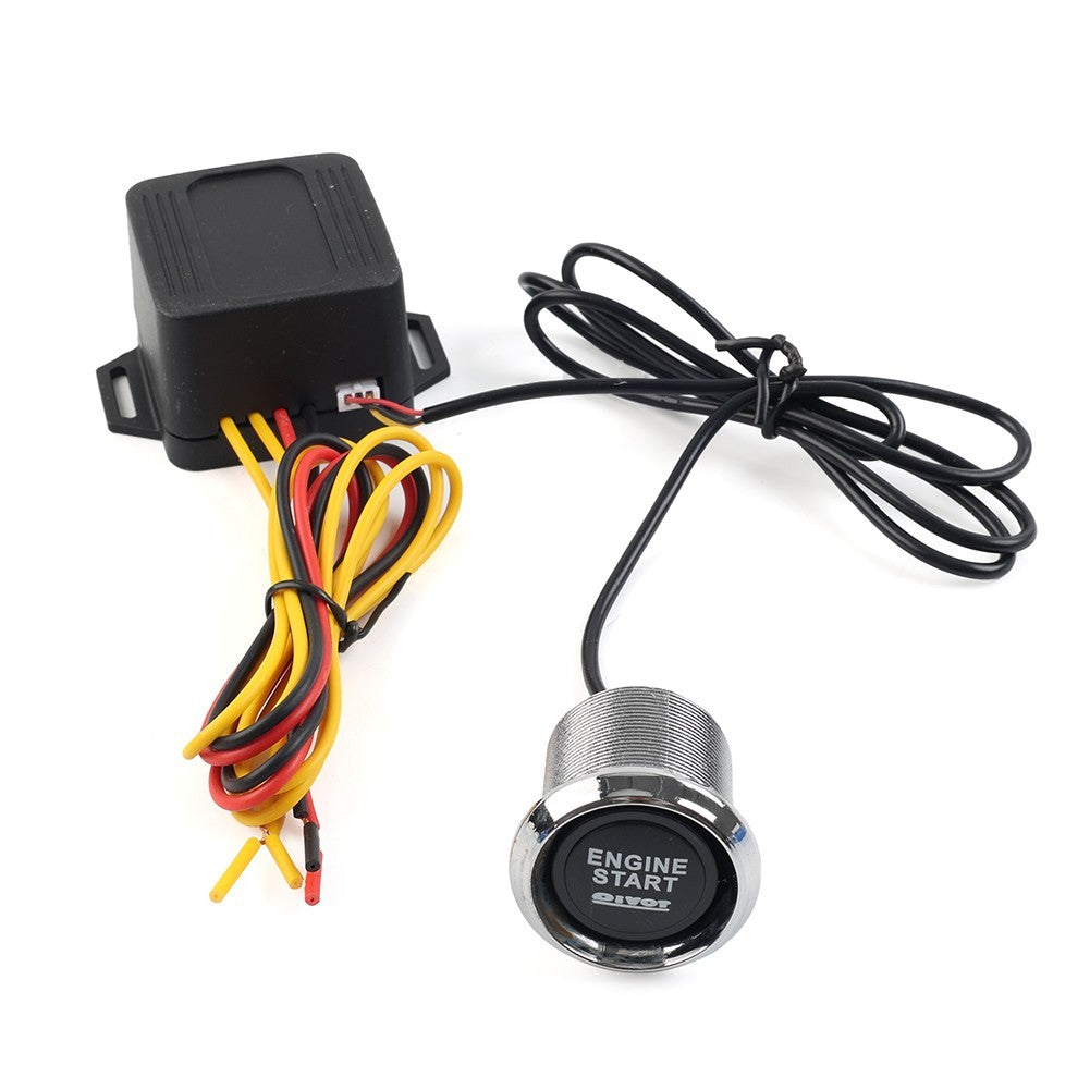 Universal Car Engine Start Push Button Switch Ignition Starter Kit Blue LED