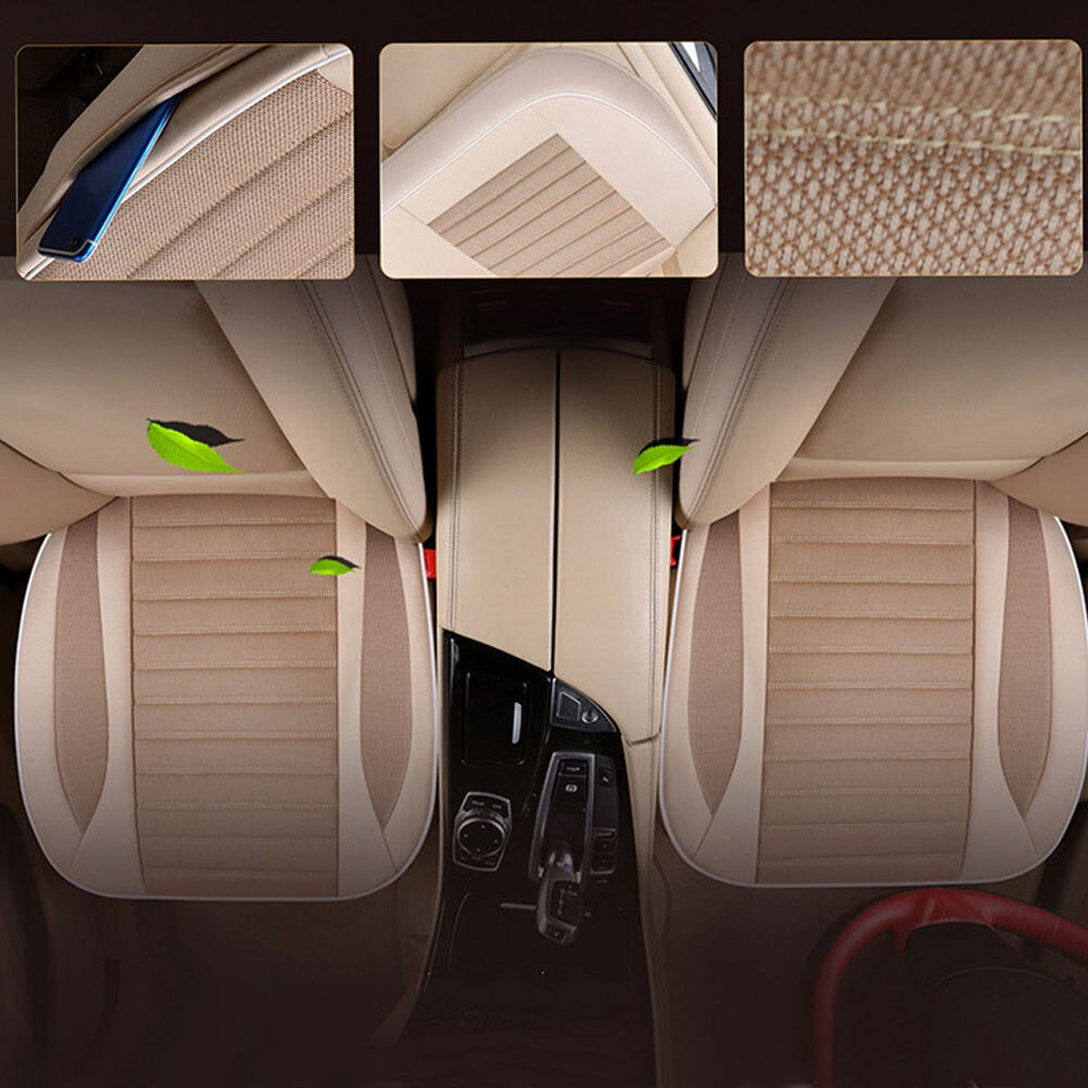 Vehicle Front Seat Cover Breathable PU Leather Pad Mat Chair Cushion Accessories