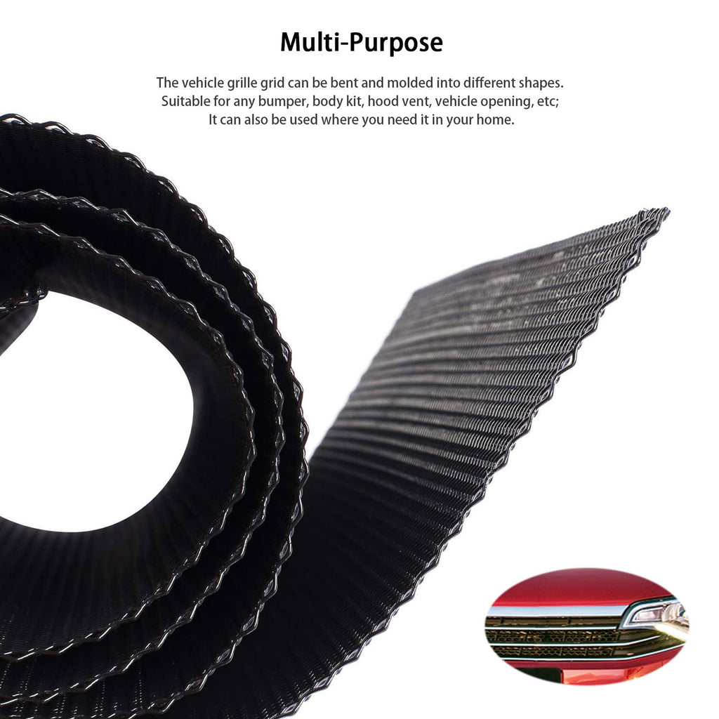 Universal Car Grille Mesh Net Aluminum Fine Mesh Grill Insert Bumper 39"x13"