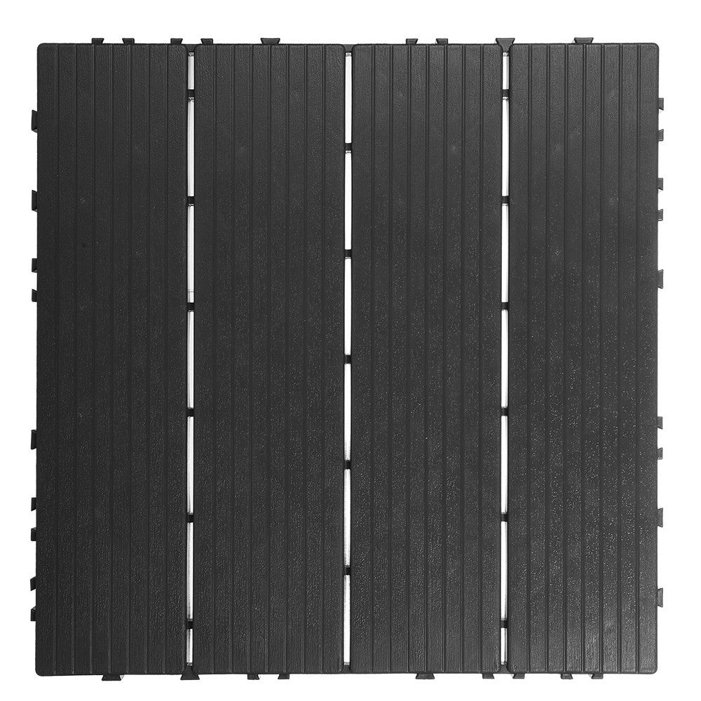 12Pack Heavy Duty Deck Tiles - Anti-Slip Interlocking Floor 30x30cm Outdoor UK