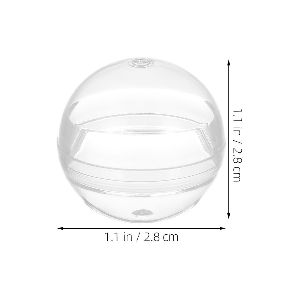 100 Pcs Fillable Plastic Balls Small Capsule Clear Container Empty