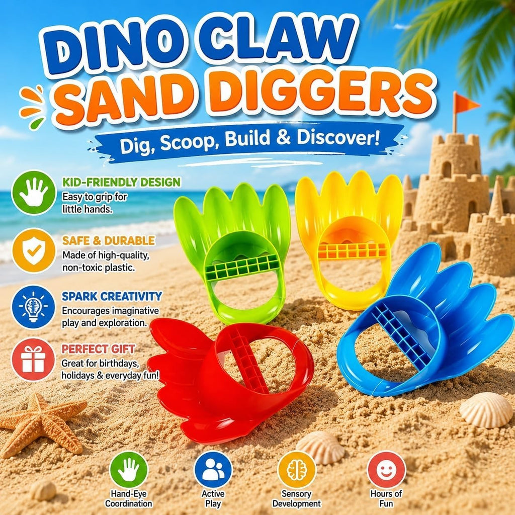 Sand & Snow Claw Toy for Kids,Heavy Duty Plastic Hand Grabber Shovel for Digging