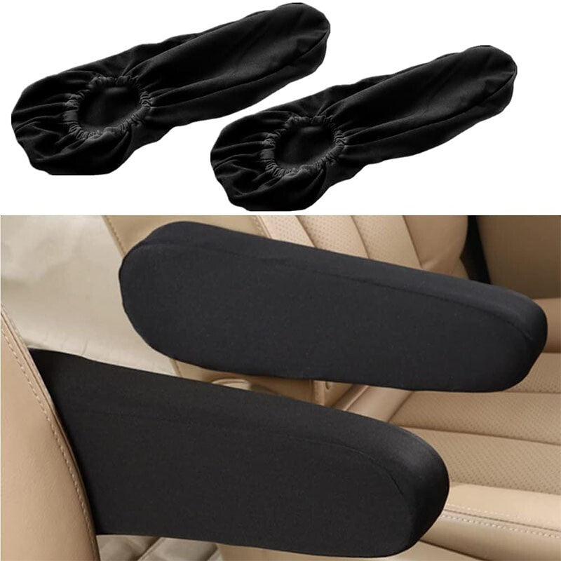 1 Pair Elastic Cloth Fabric Armrest Cover Universal for Car Auto Truck SUV Vans