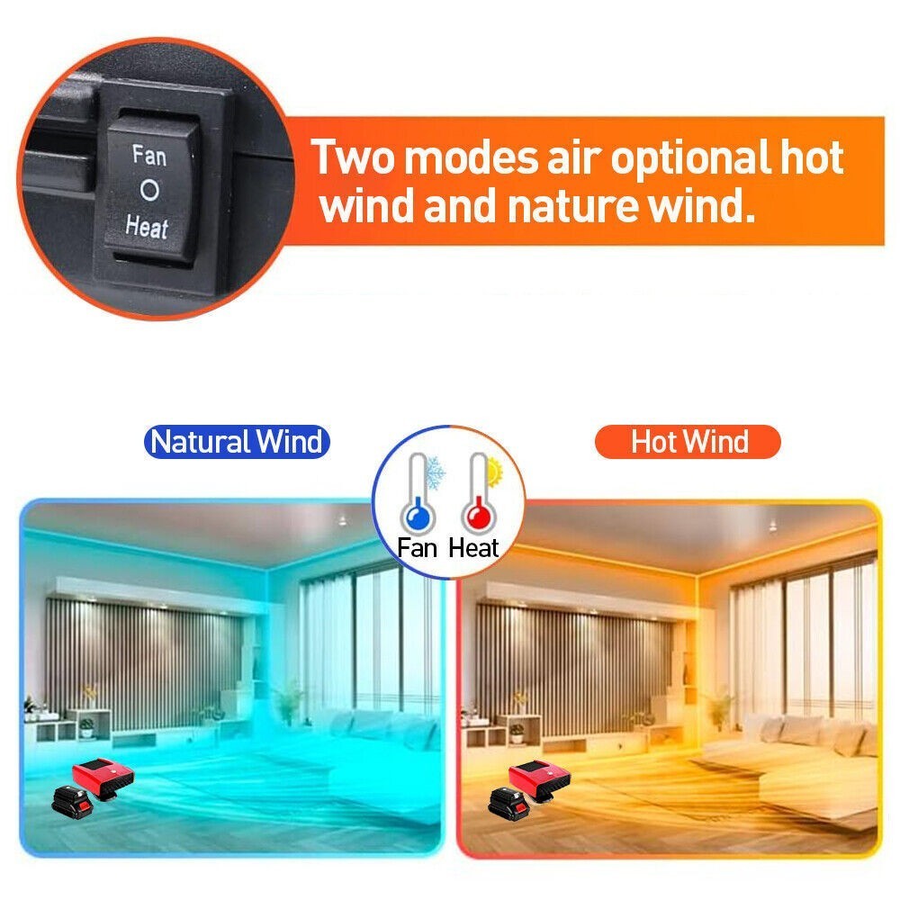 Quick Heating 600W Electric Car Heater Heating Defogger Demister for Makita 18V