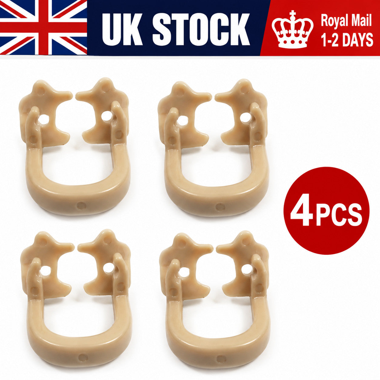 4x Dental Resin Kerr Soft Clamp Universal Rubber Dam Sheet Brown Molar Premolar