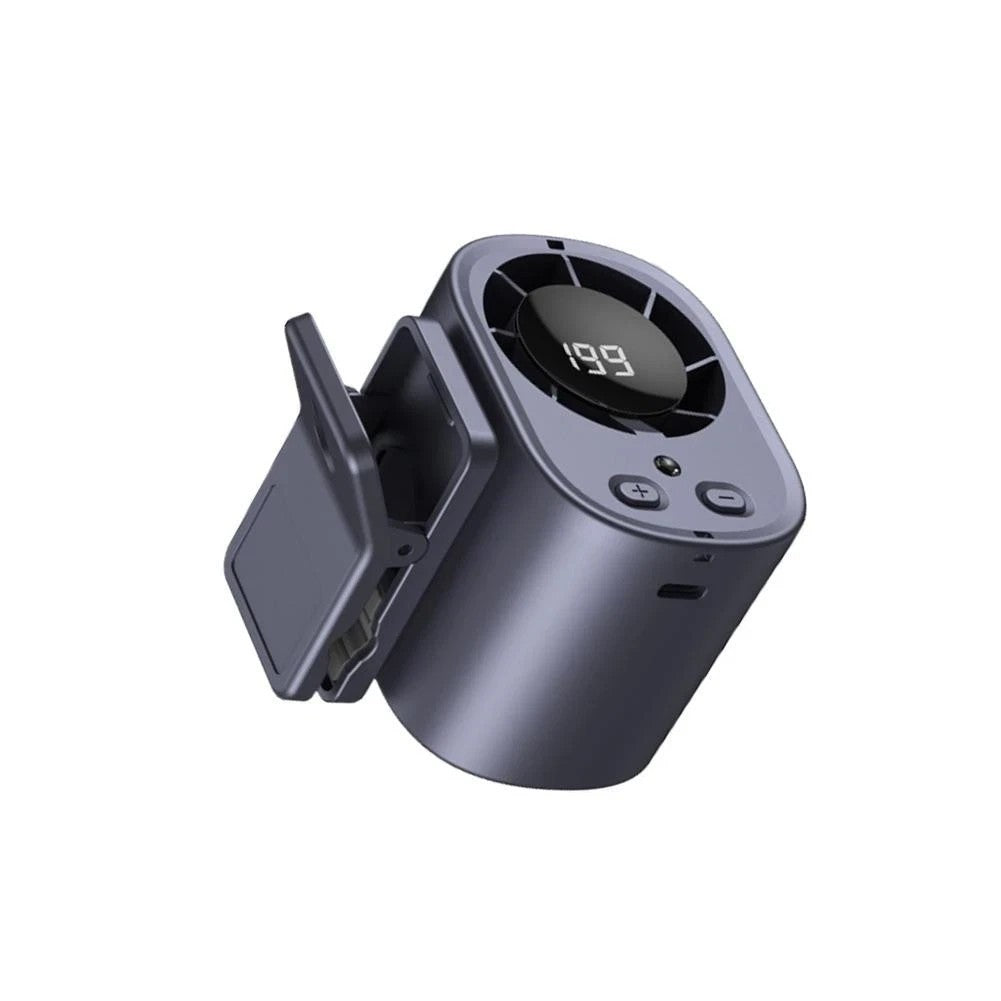 2026 Car Clip on 360° Fan with LED Display,USB Rechargeable Fan