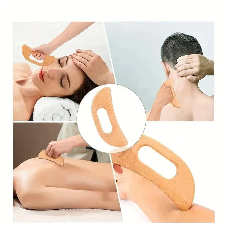 6X Wood Therapy Massage Tools Wooden Massager Maderoterapia Kit Muscle Relax