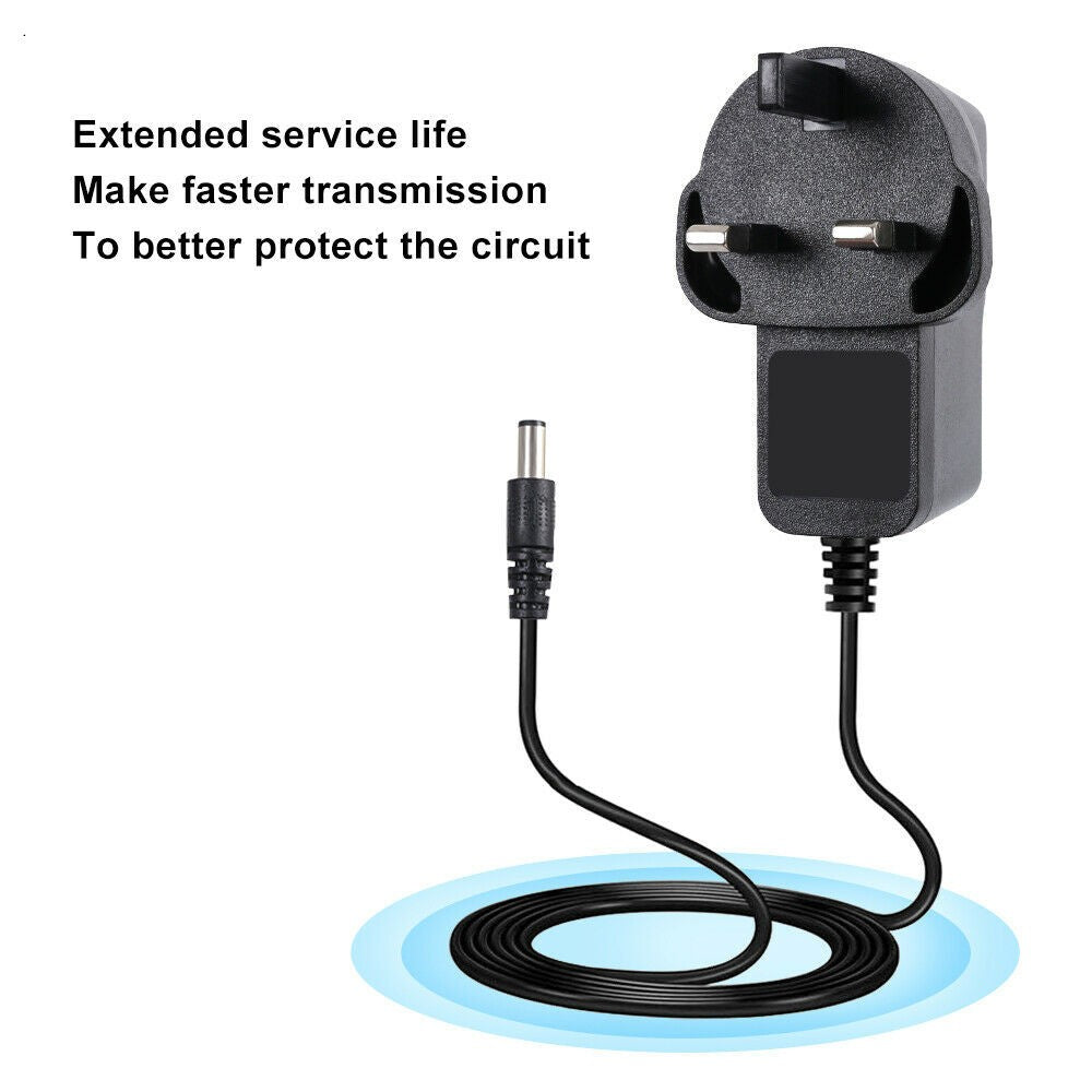 9V AC/DC Power Supply Adapter Safety Charger UK Plug Converter Universal