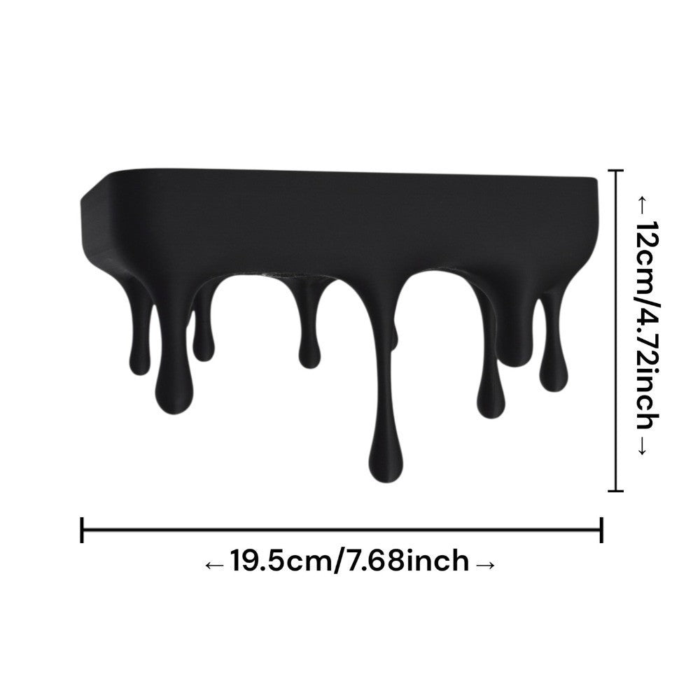Wall-Mounted Drip Floating Shelf Plastic Display Stand  Bathroom Decor