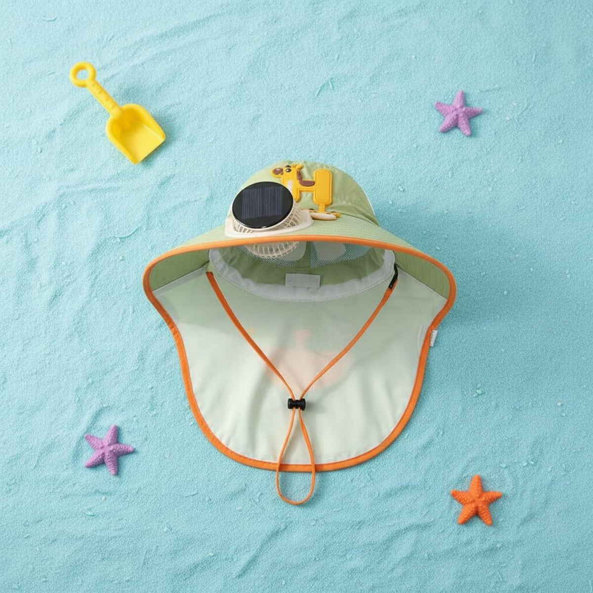 Children's Sunshade Hat Solar Powered Fan Kids Sun Hat Face and Neck Shade