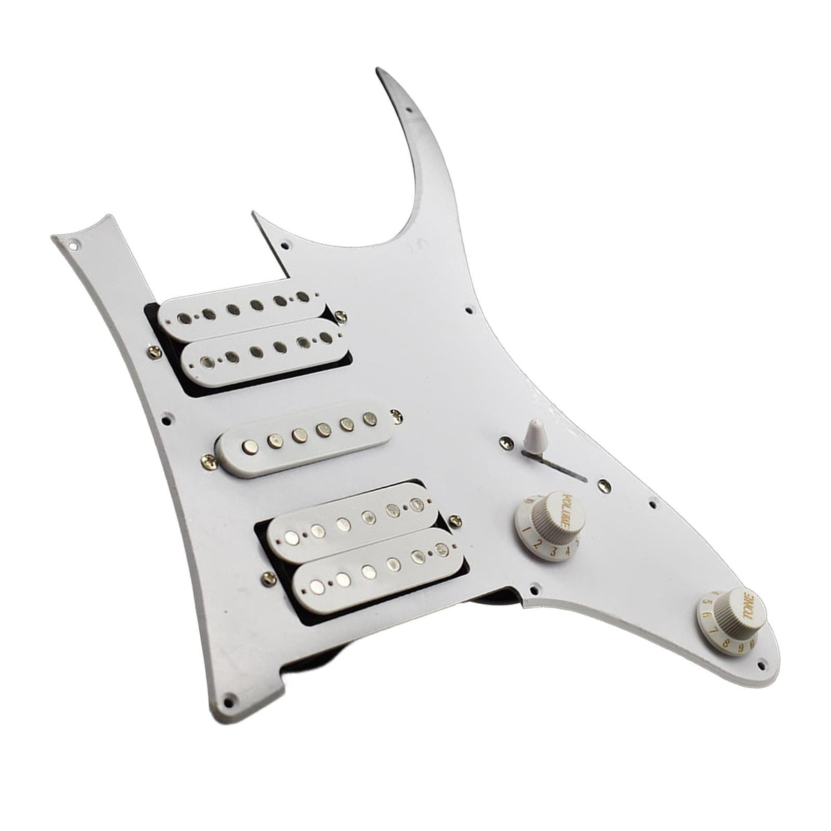 Pre-wired guitar pickguard pickup with loaded pickguard and humbucking coil for