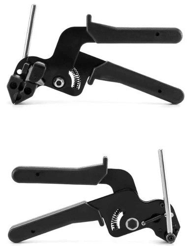 Metal Cable Tie Fasten Gun Plier Stainless Steel Crimper Tensioner Cutter Tool
