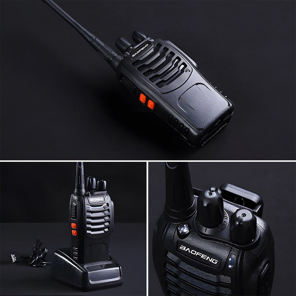 2x Baofeng BF-888S 400-470MHz Walkie Talkie Long Range Two Way Radio + Earpiece