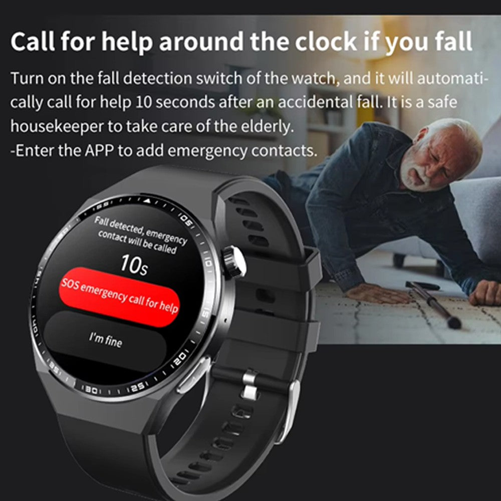 New Model Elderly Health Smart Watch Fall Detection Blood Pressure Heart Rate