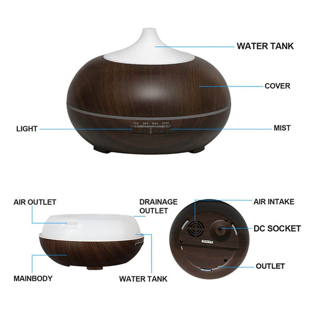 Essential Oil Diffuser Aroma Humidifier LED Ultrasonic Aromatherapy Air Purifier