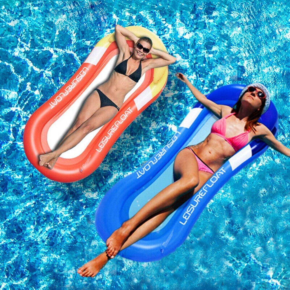 Inflatable Floating Lounger Chair Lilo Air Mat Bed for Pool Beach Swimming